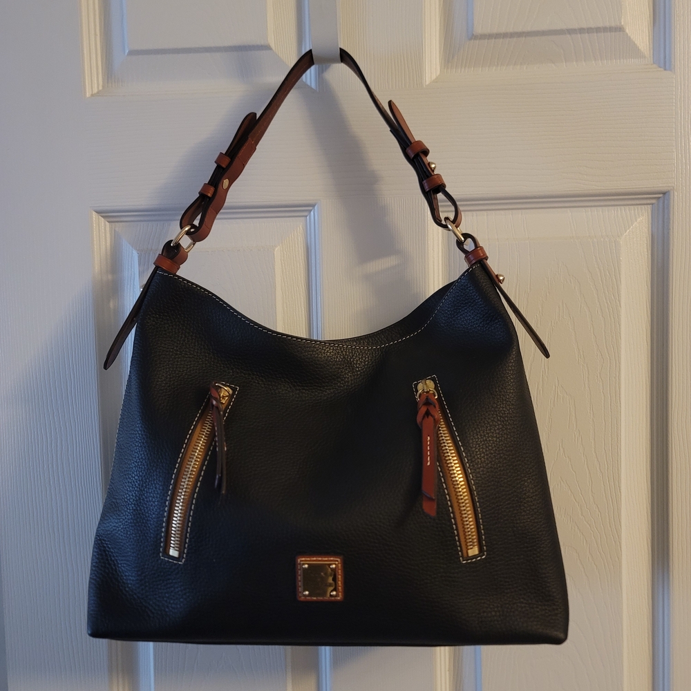 Chic Black and Brown Shoulder Bag